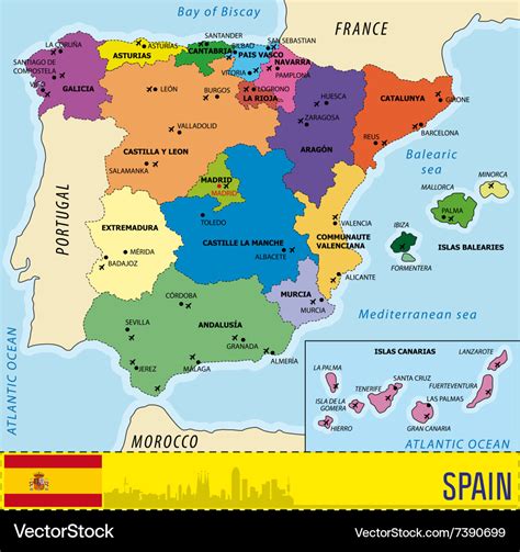 map of spain and regions